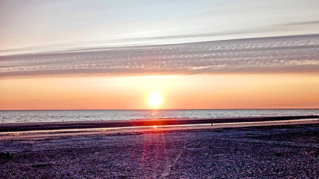 Coucher de soleil à Fort-Mahon Plage